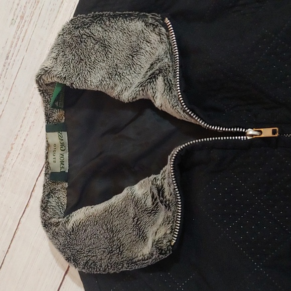 LEMON GRASS STUDIO VEST WITJ FAUX FUR COLLAR - Picture 3 of 6